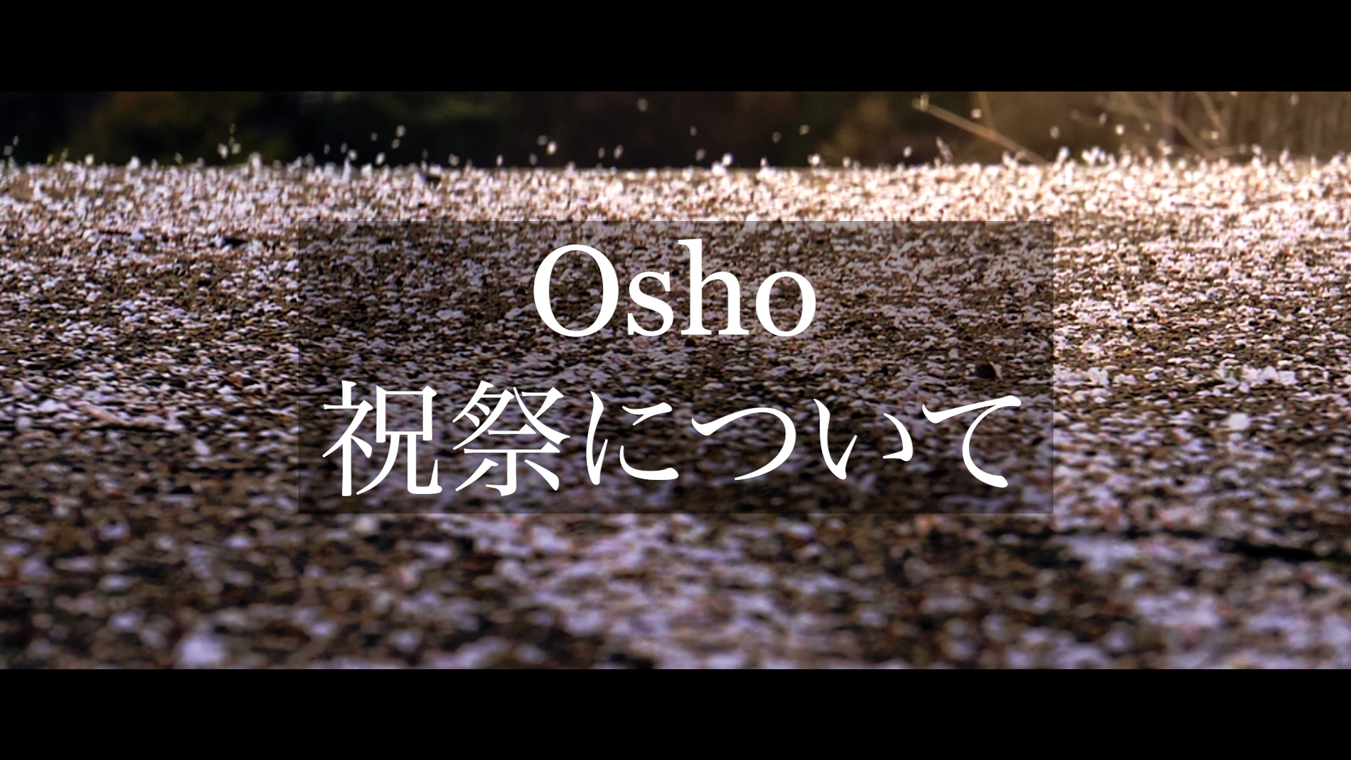 Osho 祝祭について Osho Transform Yourself Through The Science Of Meditation